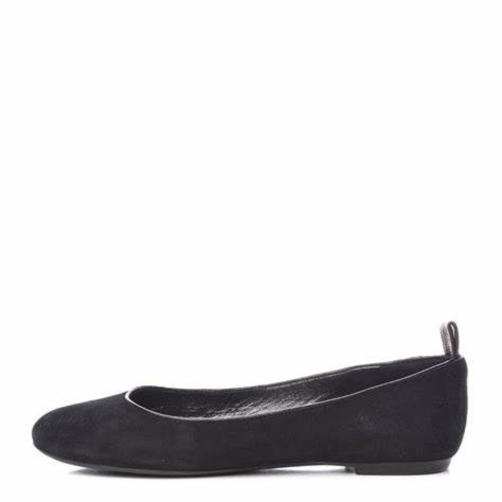 Extremely Rare: Louis Vuitton Uniformes Black Suede Leather Ballet Flats